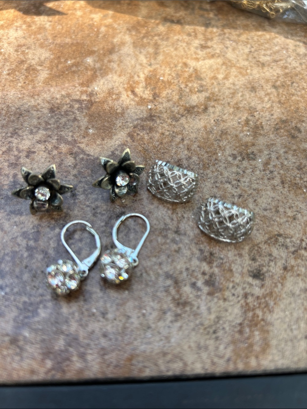 Silver and Crystal Mixed Earring Set - Silver